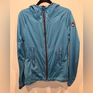 O’Neill Lightweight Teal Hooded Windbreaker Jacket